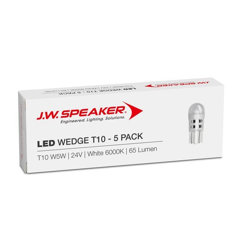 JW Speaker LED Wedge W5W / T10 24V 6000K 65lm (24V) -Trade/ Bulk Pack. - 990111-
