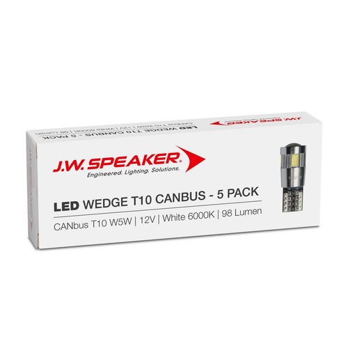 JW Speaker LED Wedge W5W / T10 CANBUS 12V 6000K 98lm -Trade/ Bulk Pack. - 990114