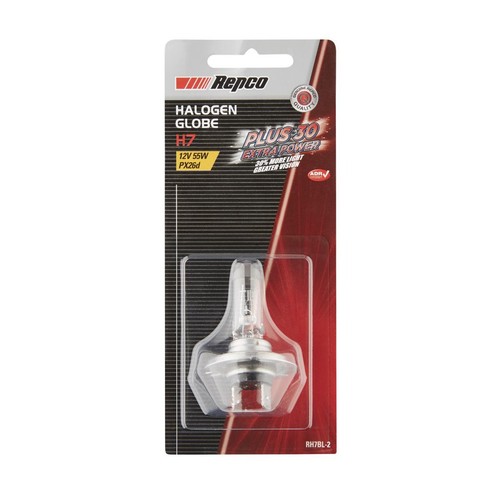 Repco H7 Headlight Bulb Plus 30 55W Px26D Bl - RH7BL-2 Car Wiring Adapter
