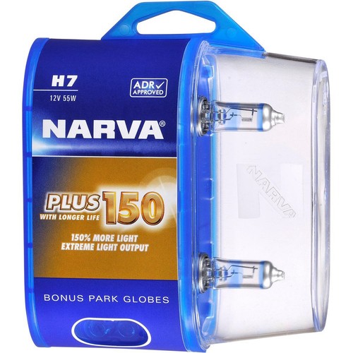 Narva H7 Headlight Bulb 12V Px26D Plus150 Twin Pack - 48386BL2 Car Wiring