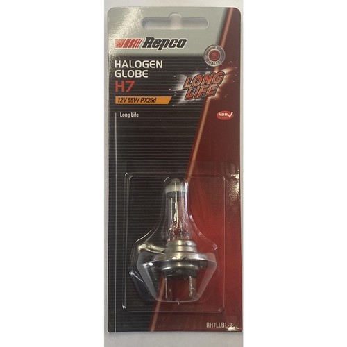 Repco H7 Headlight Bulb Long Life 12V 55W Px26D - RH7LLBL-2 Car Wiring Adapter