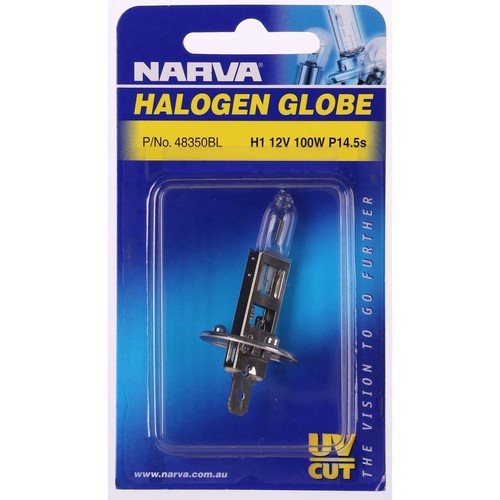 Narva H1 Globe P14.5S 12V 100W - 48350BL Car Wiring Adapter Car Lighting
