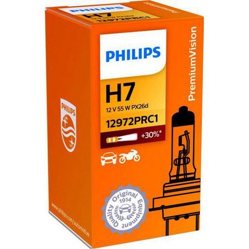 Philips H7 Headlight Bulb 12V 55W Plus 30 1 Pce - 12972PR Car Wiring Adapter