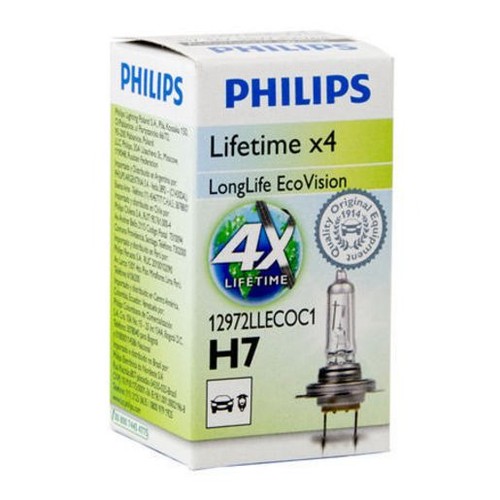 Philips H4 Headlight Bulb 12V 60/55W Long Life Ecco 1 Pce - 12342LLECO Adapter