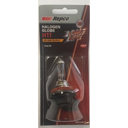 Repco H11 Headlight Bulb Long Life 12V 55W Pgj192 - RH11LLBL-2 Car Wiring