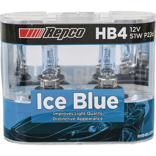 Repco HB4 Globe 12V 51W Ice Blue Bl - RHB4BLUEBL2 Car Wiring Adapter Auto Part