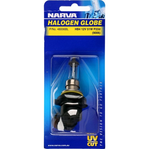 Narva HB4 Globe P22D 12V 51W - 48006BL Car Wiring Adapter Car Lighting Auto Part
