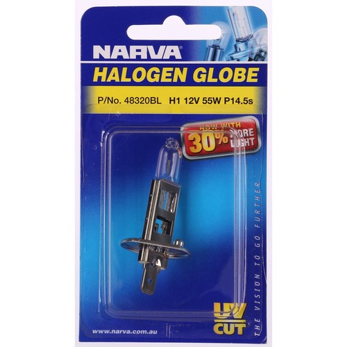 Narva H1 Globe P14.5S 12V 55W - 48320BL Car Wiring Adapter Car Lighting