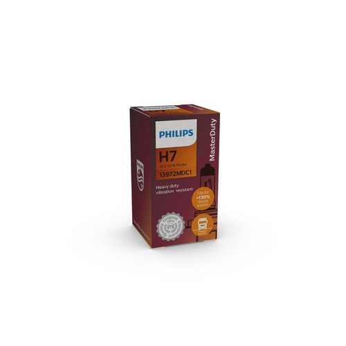 Philips H7 Headlight Bulb Masterduty 24V 70W Px26D 1 Pce - 13972MD Car Lighting