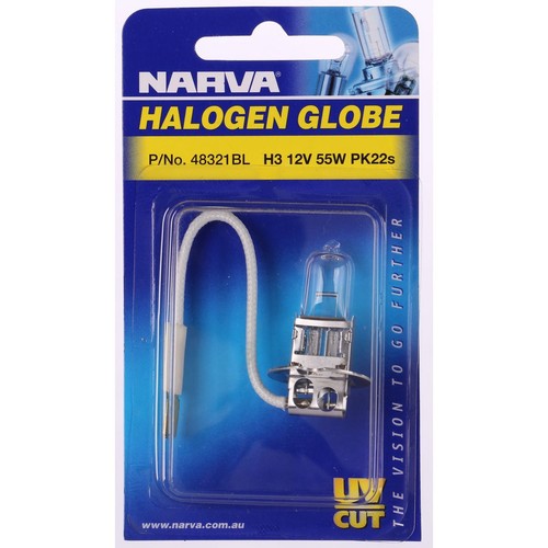 Narva H3 Globe Pk22S 12V 55W - 48321BL Car Wiring Adapter Car Lighting Auto Part
