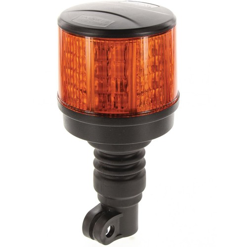 OEX 12/24V LED Beacon 91mm Tall Amber - Flexi DIN Pole Mount - ACX5725 Auto Part