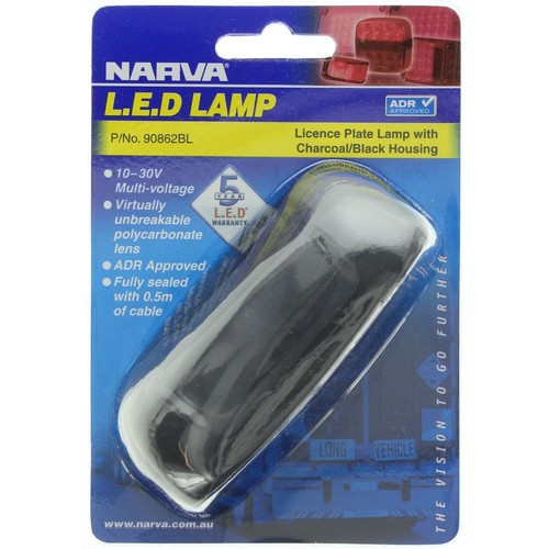 Narva Licence Plate Light LED 10 to 30V - 90862BL Car Wiring Adapter Auto Part