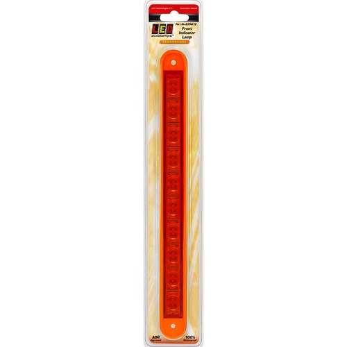 LED Autolamps 12V Indicator Strip Lamp With 10 Square LEDs Recessed Mount - 235A