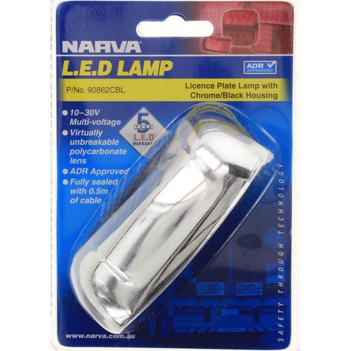 Narva Licence Plate Light LED 10 to 30V - 90862CBL Car Wiring Adapter Auto Part