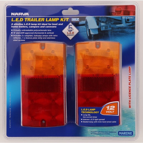 Narva MDL36 Stop/Tail/Indicator Light LED 12V - 2 Pce - 93640BL2 Car Wiring