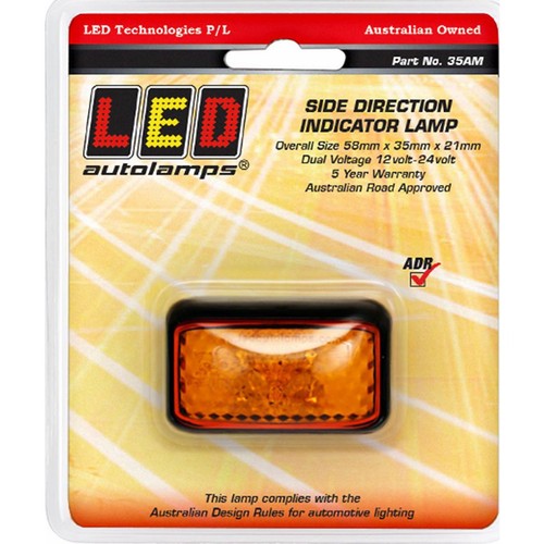 LED Autolamps 10/30V Side Direction Indicator With 4 LEDs - 35AM Car Wiring