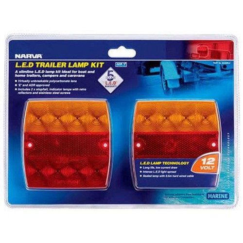 Narva MDL34 Stop/Tail/Indicator Light LED 12V - 2 Pce - 93430BL2 Car Wiring