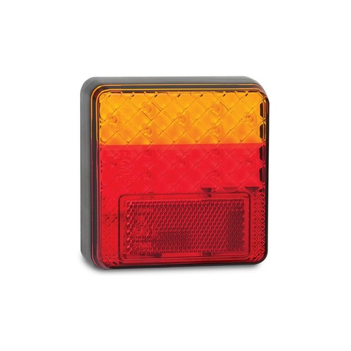 LED Autolamps 12V Stop/Tail/Indicator Lamp With Reflex Reflector 100x100x25mm -