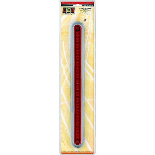 LED Autolamps 12V Stop/Tail LED Strip Light In Chrome Bracket - 380CR12 Adapter