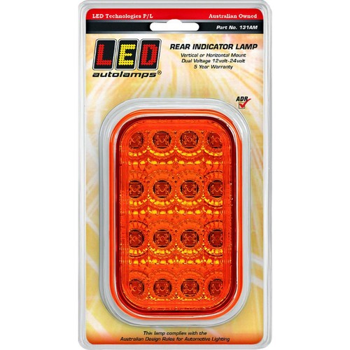 LED Autolamps Multi Volt Indicator Lamp With Amber Lens And Chrome Reflector - 1