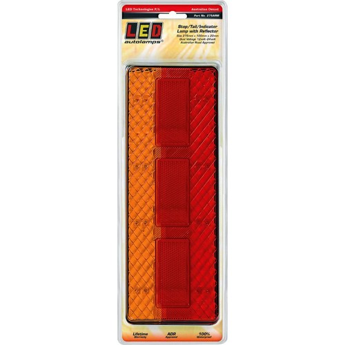 LED Autolamps LED Stop/Tail/Indicator Lamp with Reflex Reflector 12V/24V Multi V