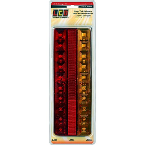 LED Autolamps 12/24V LED Stop/Tail/Indicator/Reflector Light 28cm Cable Blister