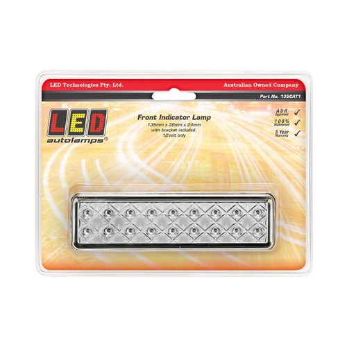 LED Autolamps 12V Front Direction Indicator Lamp With 18 Square LEDs Blister Pac