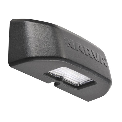 Narva 9-33 Volt LED License plate lamp in Charcoal Black housing and 0.5m cable