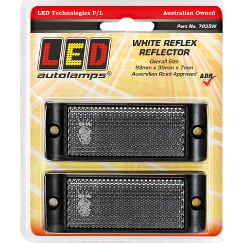 LED Autolamps White Reflector With Mounting Bracket - 7035W Car Wiring Adapter