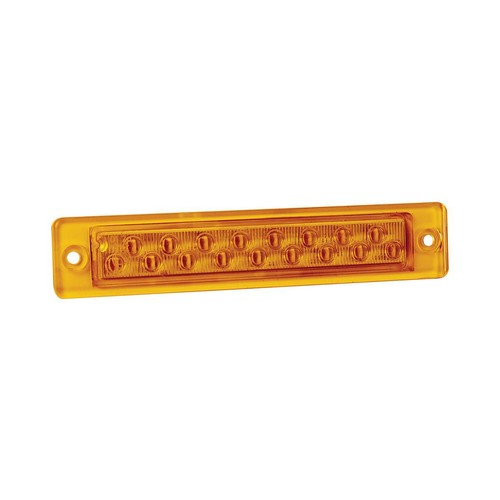 LED Autolamps 12V LED Slimeline Indicator Lamp With Amber Lens - 25A12 Adapter