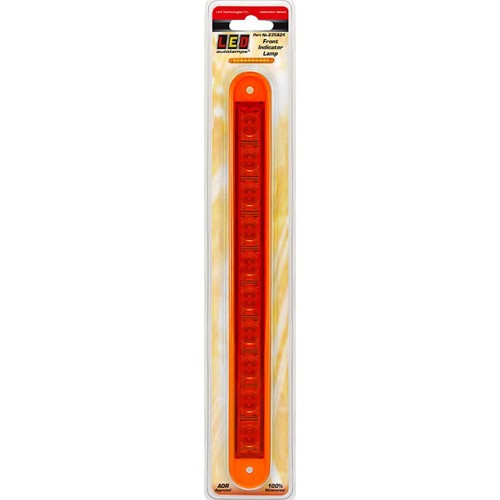 LED Autolamps 24V Indicator Strip Lamp With 10 Square LEDs Recessed Mount With 4