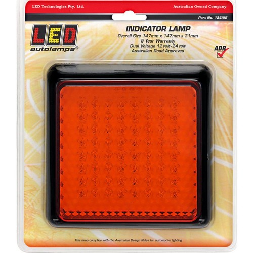 LED Autolamps 12/24V Indicator Lamp 64 LEDs With 30cm Wire - 125AM Car Wiring