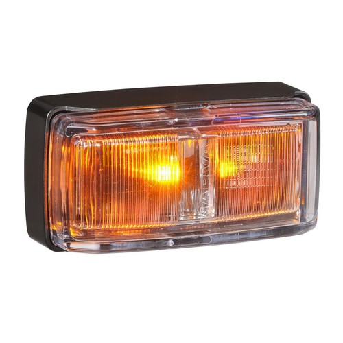 Narva Heavy Duty Model 80 Side Directional Indicator (Amber) With Black Base And