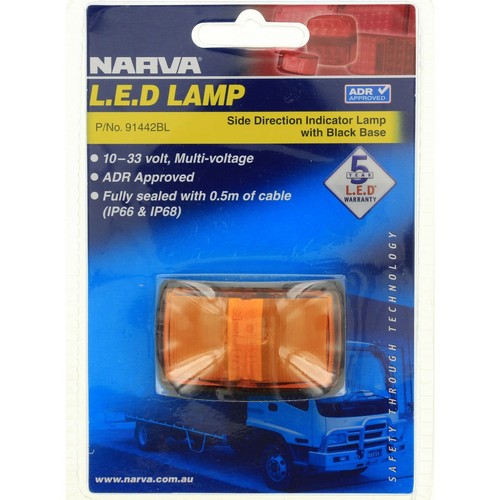 Narva Side Marker Light Amber LED 9 to 33V - 91442BL Car Wiring Adapter Auto