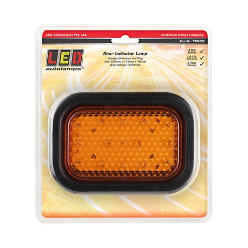 LED Autolamps 12/24V Indicator Lamp With Rubber Grommet And Plug Blister Pack -