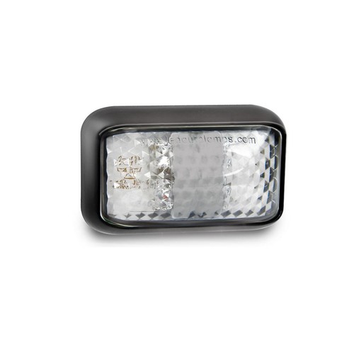 LED Autolamps 9/30V LED Red Amber Side Marker Light Clear Lens 30cm Wire - 35ARM