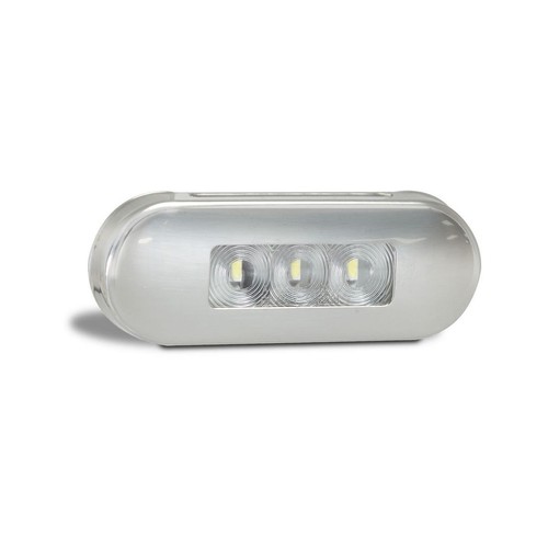 LED Autolamps 12/24V Amber Marker Clear Lens Coloured LEDs Stainless Steel Bezel