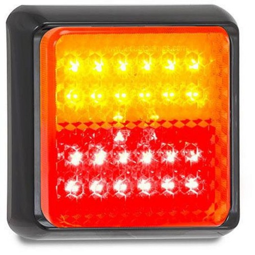 LED Autolamps Stop/Tail Indicator Lamp 100x100mm With Bracket - 100BSTIM Adapter