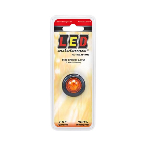 LED Autolamps Multi Volt Amber LED Side Marker 3 SMD LEDs Blister Pack - 181AME