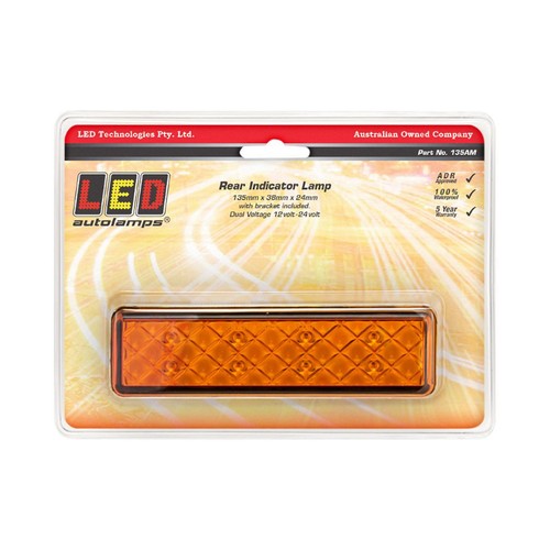 LED Autolamps Multi Volt Rear Indicator Lamp With 8 Square LEDs Blister Pack Wit