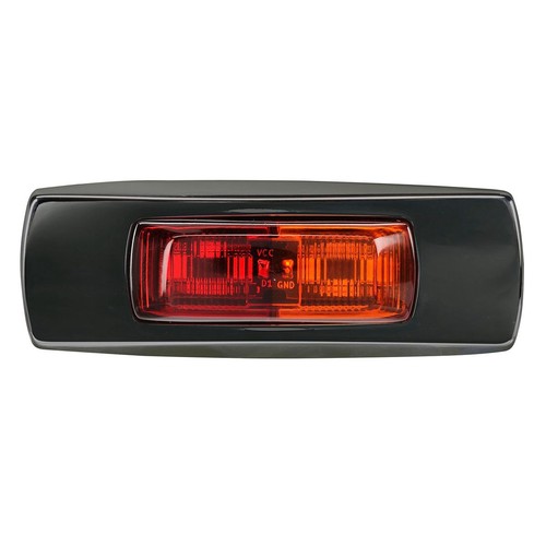 Narva 9-33 Volt Surface Mount LED Side marker lamp(red/amber) with Black cover a