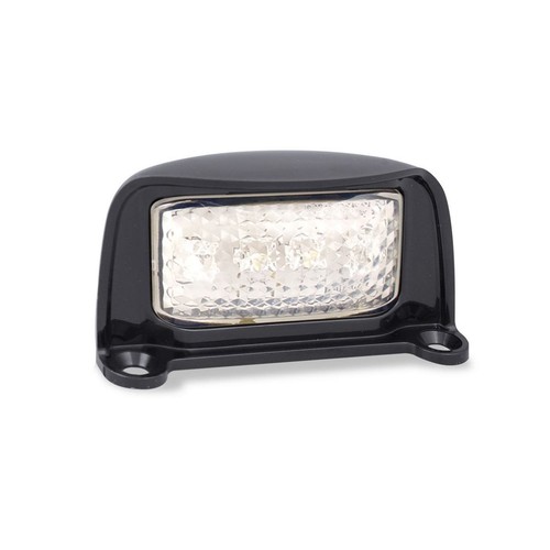 LED Autolamps Multi Volt Licence Plate Lamp Black Bracket With 40cm Wire - 35BLM