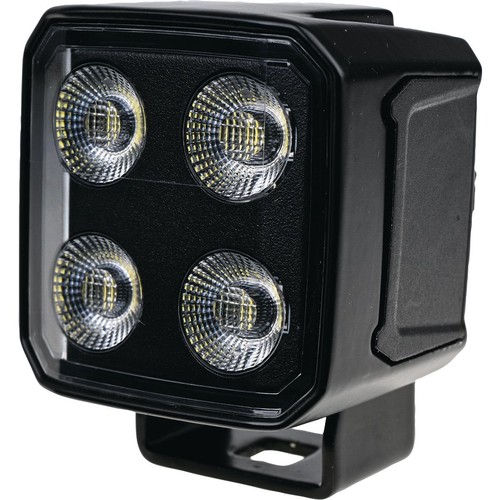 MaxiTrac 4 LED 2 Inch Work Light, Square, 12/24Volt Car Wiring Adapter