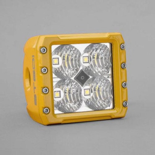 Stedi C-4 Industrial Yellow LED Light Cube Flood Pattern 4 LED Work Light - LEDM