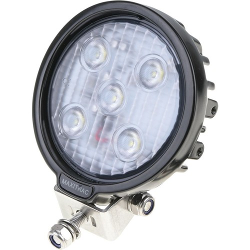MaxiTrac 5 LED Work Light, Round, 25W, 1600 Lumens, 12/24 Volt - MTWL5RNDS5 Auto