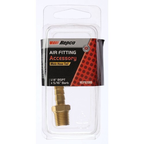 Repco Air Line Fitting 1/4in M - 5/16in Barb - REPB208B Auto Part