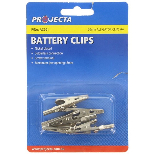 Projecta Alligator Clips 50mm 6Pk - AC201 Car Wiring Adapter