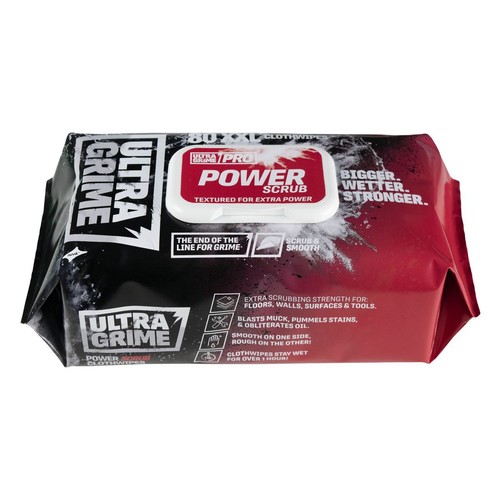 UltraGrime Powerscrub Abrasive wet wipe. 80 Pack - 5920 Workwear Home Fixture
