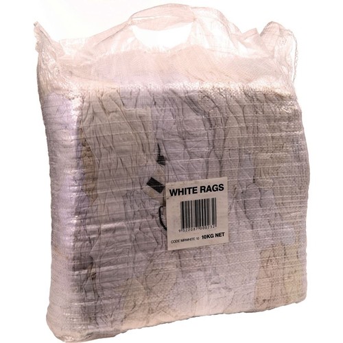 Bag of Rags White 10kg - MRWHITE10 Workshop Tool