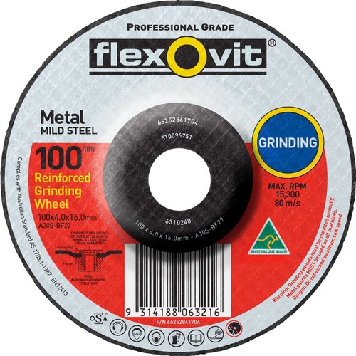 Flexovit Depressed Centre 100mm Grinding Wheel - 66252841704 Auto Part